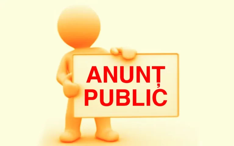 ANUNȚ PUBLIC