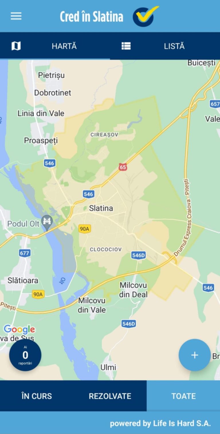 „Cred în Slatina” – aplicația slătinenilor pentru informare și comunicare cu primăria