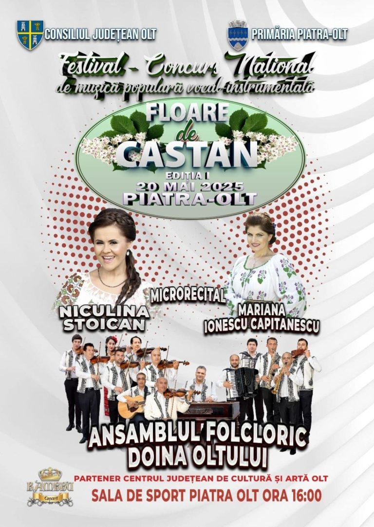 Piatra-Olt devine gazda tinerilor interpreți de muzică populară din România