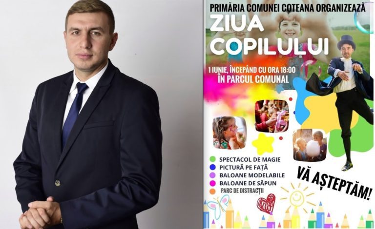 Ionuț Dima le-a pregătit copiilor din Coteana numeroase surprize de 1 Iunie