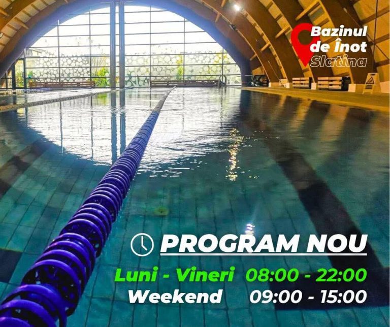 Program extins la Bazinul de Înot din Slatina