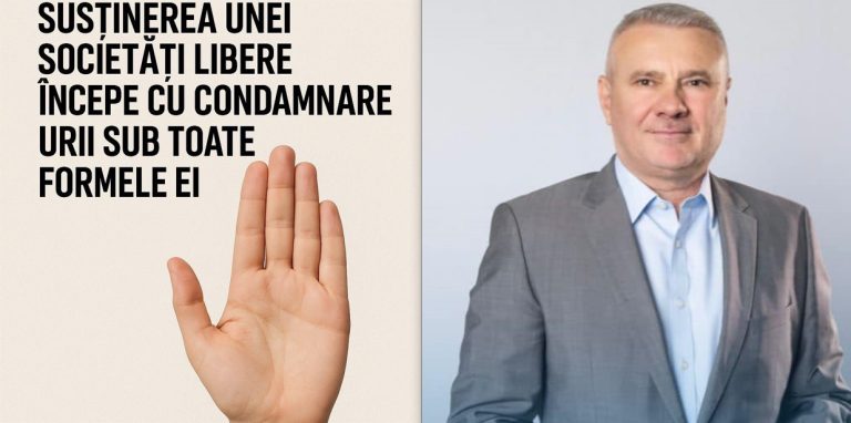 Gigel Știrbu: ”Susținerea unei societăți libere începe cu condamnarea urii sub toate formele ei”