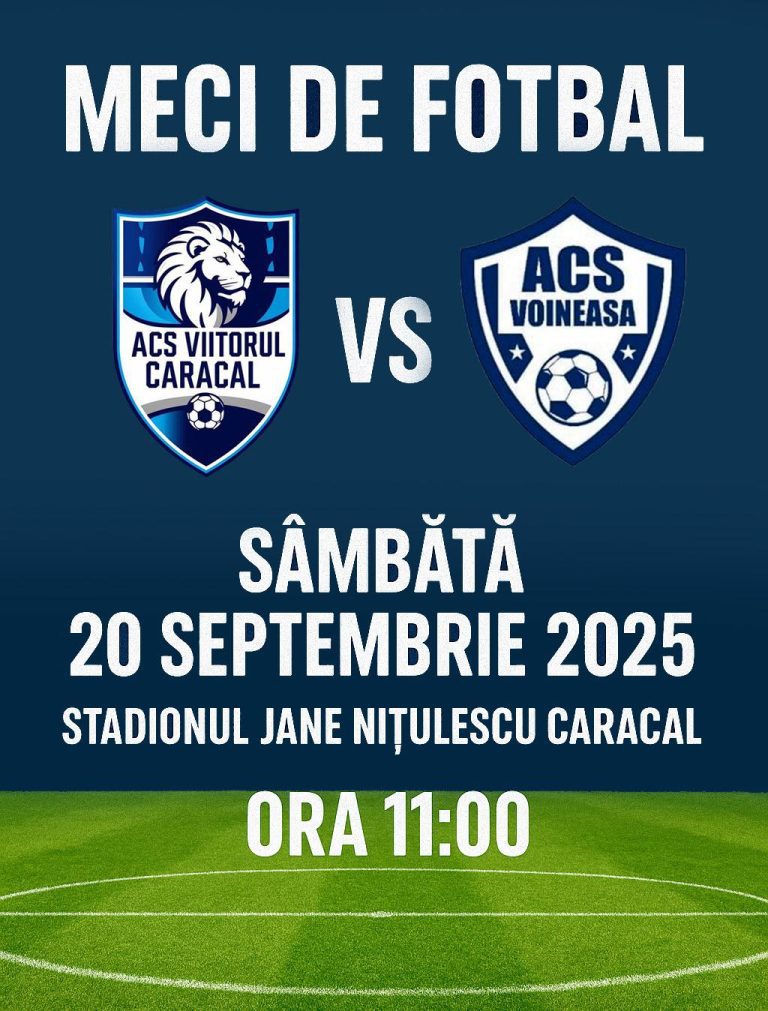 Primăria Caracal susține fotbalul în comunitatea locală