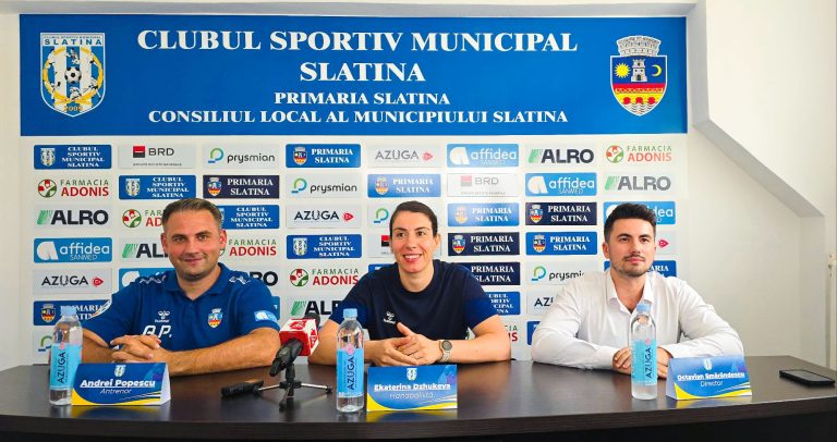 Echipa de handbal CSM Slatina, pregătită de confruntarea cu SCM Craiova