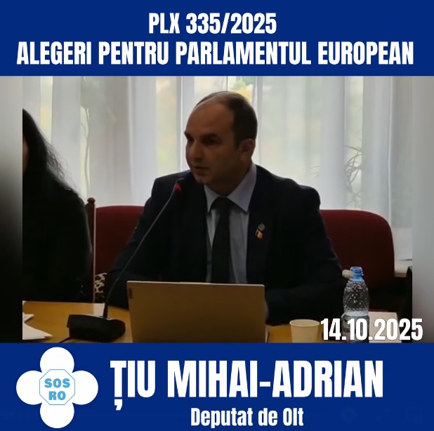 Deputatul de Olt, Mihai-Adrian Țiu: ”Românii au dreptul de a alege si de a fi aleși în Parlamentul European”