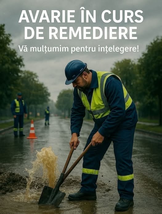 Sistemul de alimentare cu apă, oprit pe o stradă din Valea Mare