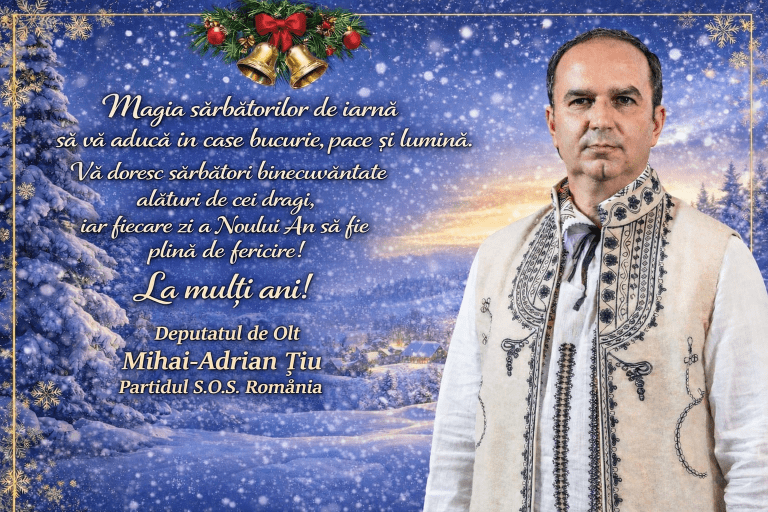 Deputatul Mihai Țiu, mesaj pentru olteni de sărbători