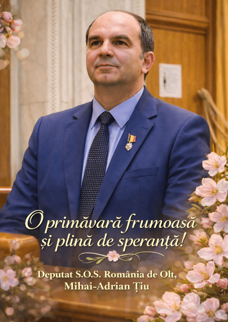 Mesajul deputatului Mihai Țiu cu ocazia zilei de 1 Martie
