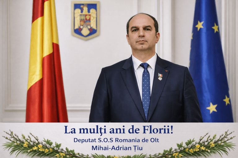 Mesajul deputatului Mihai Țiu de Florii:”Biruința credinței și începutul drumului spre jertfă și mântuire”