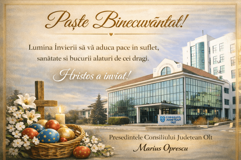 Președintele Consiliului Județean Olt, Marius Oprescu: „Paște binecuvântat!”