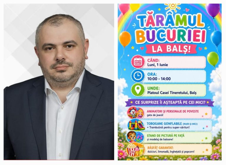 Cătălin Rotea transformă Balșul în „Tărâmul Bucuriei”. Surprize și distracție pentru copii de 1 Iunie