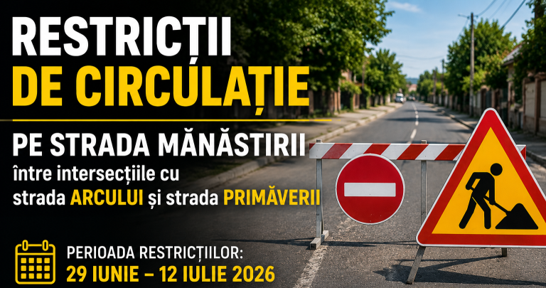 Trafic restricționat pe strada Mănăstirii din Slatina. Încep lucrările de modernizare a rețelei de gaze