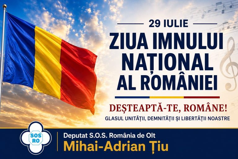 Apel la respect pentru simbolurile naționale: mesajul deputatului Mihai Țiu de Ziua Imnului Național