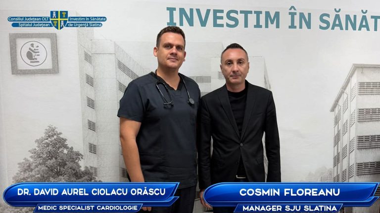 Cardiologia din cadrul SJU Slatina își întărește echipa. Dr. David Aurel Ciolacu Orăscu a ales să facă performanță la Slatina