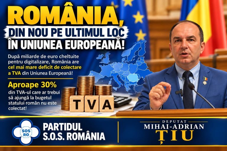 Deputatul Mihai Țiu atrage atenția asupra situației îngrijorătoare privind colectarea TVA și cere măsuri urgente