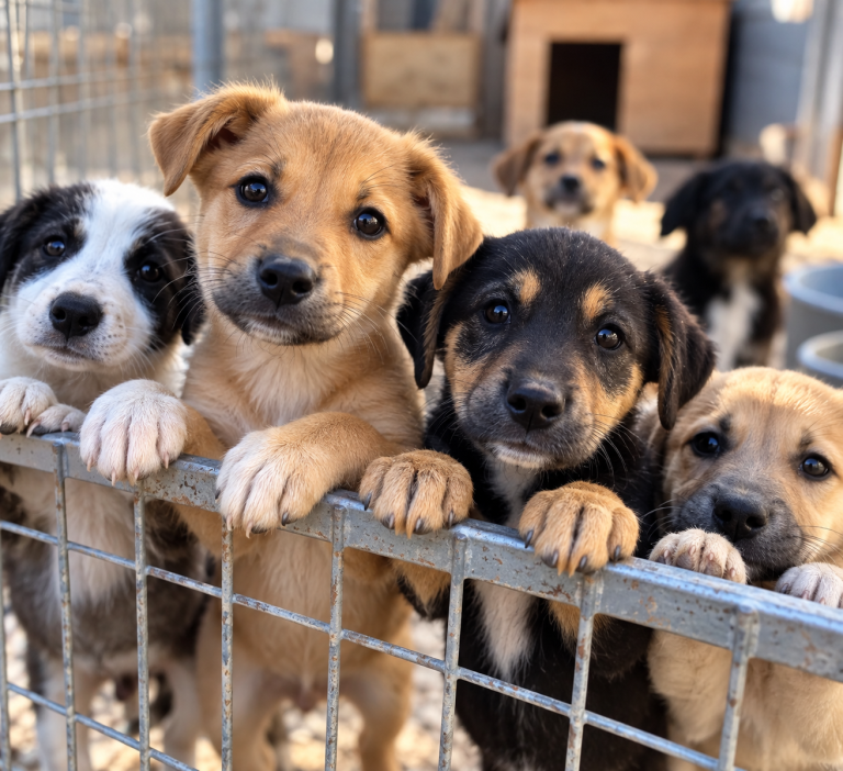 Târg de adopții la Slatina: câinii din Adăpostul Sărăcești își caută o familie